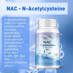 N-Acetylcysteine - Supports Respiratory Health and Immune Function, Promotes Liver and Kidney Detoxification Supplement