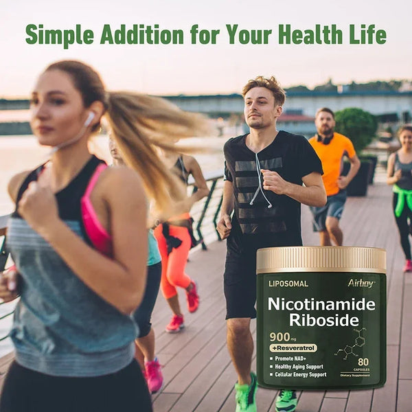 80pcs NAD+Supplement - Liposomal Nicotinamide Nucleoside 900mg Resveratrol Quercetin