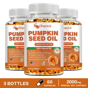 Pumpkin Seed Oil - Promotes Hair Growth, Urinary Tract and Prostate Health, Cardiovascular Support Supplement