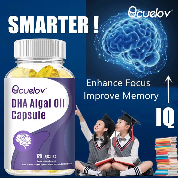 Omega-3 Capsules - Rich in DHA & EPA - Support Brain & Nervous System Health, Cardiovascular & Skin Health Dietary Supplement