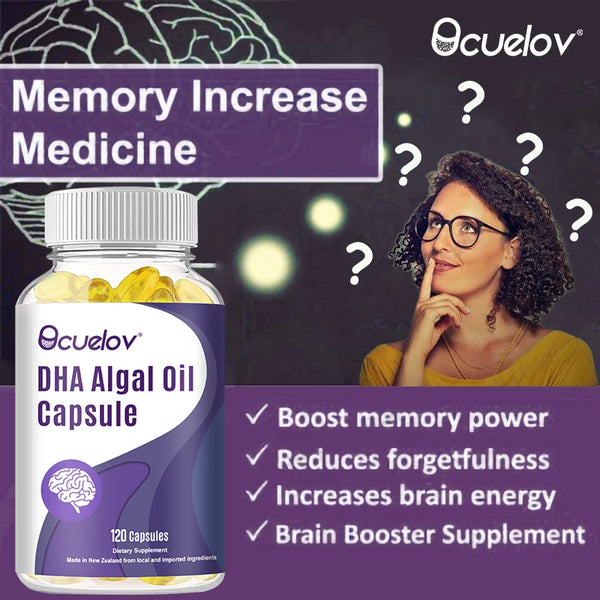 Omega-3 Capsules - Rich in DHA & EPA - Support Brain & Nervous System Health, Cardiovascular & Skin Health Dietary Supplement