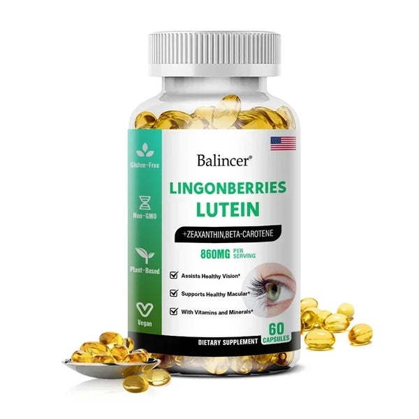 Balincer Lutein Capsules with Zeaxanthin, Vitamins, Dietary Supplement for Eye Health Support