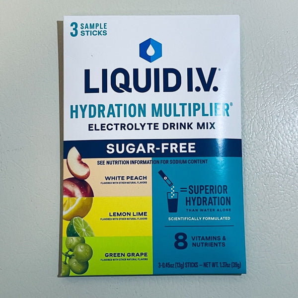 Liquid I.V. Hydration Multiplier Sugar-Free Electrolyte Mix 3 Samples