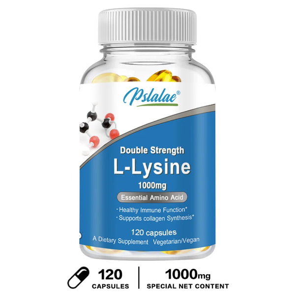 L -lysine Capsules - Amino Acid Immune Support Supplement - Vegetarian, Non Gmo, and Gluten Free Formula