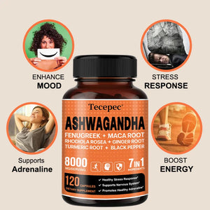 Organic Ashwagandha Extract Supplement - Supports Healthy Brain and Nervous System Function, Sleep, Mood, Balanced Energy Levels