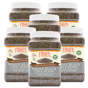 Whole Black Chia Seeds - Omega-3 & Calcium Superfood Jar