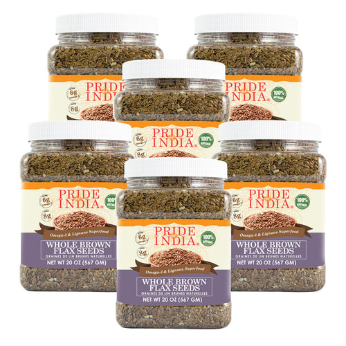 Whole Brown Flax Seeds - Omega-3 & Lignan Superfood Jar