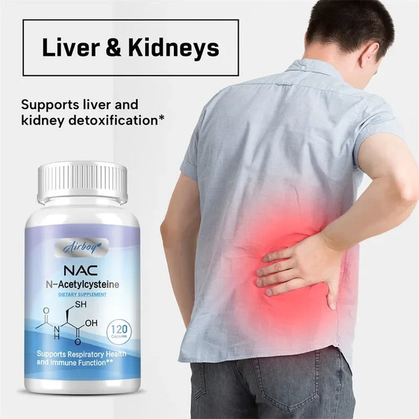 N-Acetylcysteine - Supports Respiratory Health and Immune Function, Promotes Liver and Kidney Detoxification Supplement