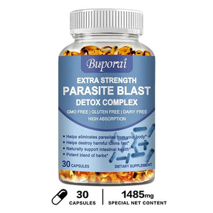 Parasite Blast Detox Complex - Gut Health Supplement, Digestive Health, Intestinal Cleansing and Detoxification, Bloating & Gas