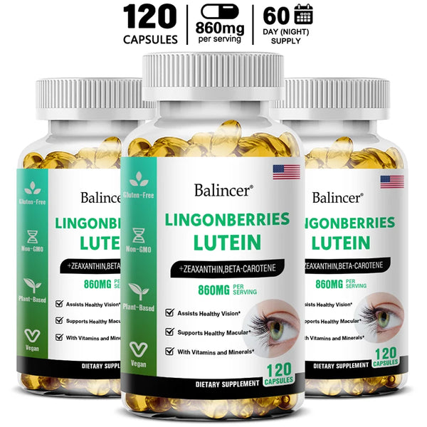 Balincer Lutein Capsules with Zeaxanthin, Vitamins, Dietary Supplement for Eye Health Support