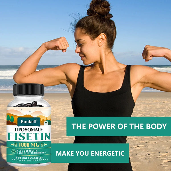 Liposomal Fisetin & Quercetin - High Potency 1200 Mg/Serving Combination Antioxidant Supplement