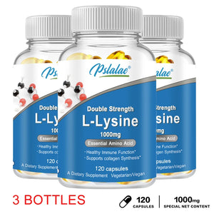 L -lysine Capsules - Amino Acid Immune Support Supplement - Vegetarian, Non Gmo, and Gluten Free Formula