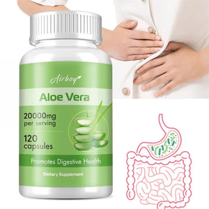 Aloe Vera - Helps Relieve Constipation Colon Cleansing and Detoxification Burns Fat and Manages Weight Metabolism Supplement