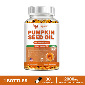 Pumpkin Seed Oil - Promotes Hair Growth, Urinary Tract and Prostate Health, Cardiovascular Support Supplement