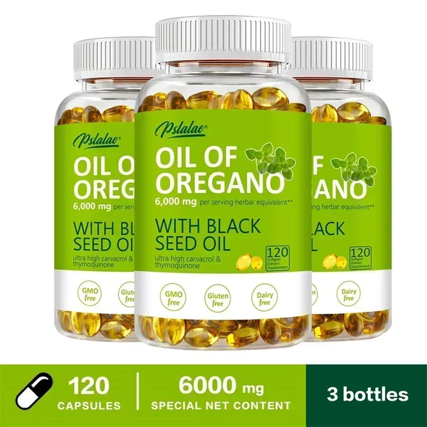 Oregano Oil Softgels - Oregano, Black Seed Oil,