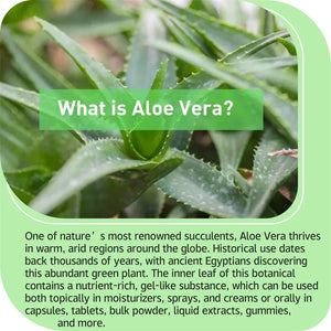 Aloe Vera - Helps Relieve Constipation Colon Cleansing and Detoxification Burns Fat and Manages Weight Metabolism Supplement