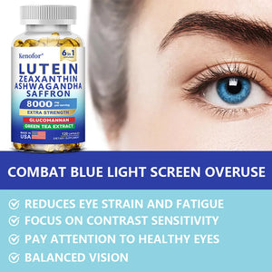 Lutein and Zeaxanthin Supplement - Essential Eye Vitamins for Adults Eye Health, with Glucomannan, Ashwagandha