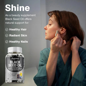 Black Seed Oil Supplement - Digestive Health, Immune Support, for Skin & Hair Health, Antioxidant