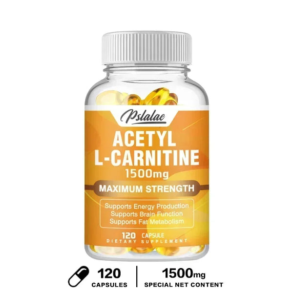 Acetyl-L-Carnitine Capsules 1500 Mg - Supports Natural Energy Production, Supports Memory and Concentration Supplement