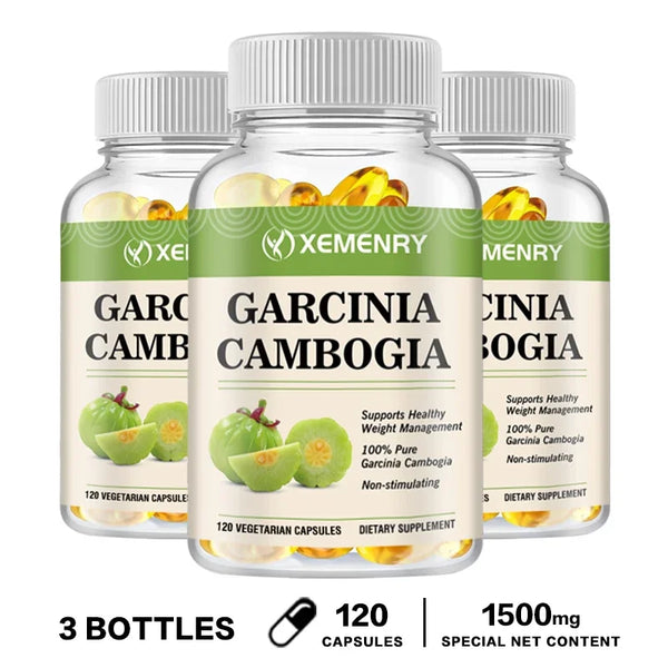 Garcinia Cambogia Capsules - Burn Fat, Detoxify, Appetite Suppression, Boost Metabolism, Weight Management Supplement