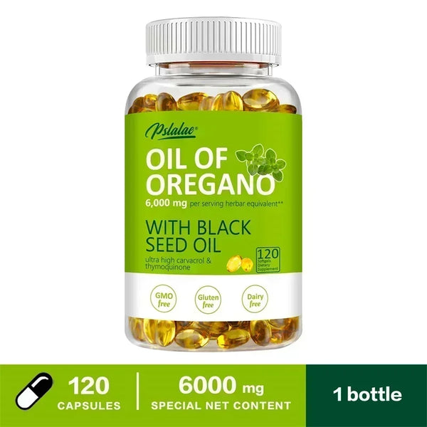 Oregano Oil Softgels - Oregano, Black Seed Oil,