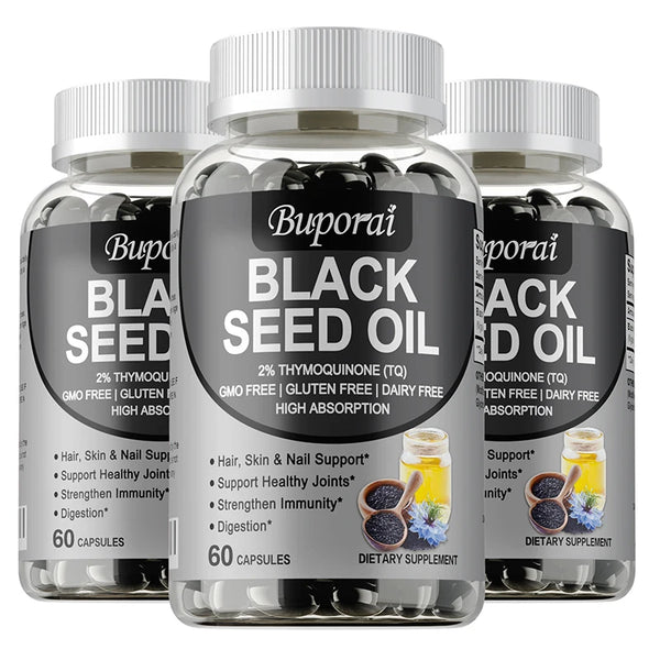 Black Seed Oil Supplement - Digestive Health, Immune Support, for Skin & Hair Health, Antioxidant