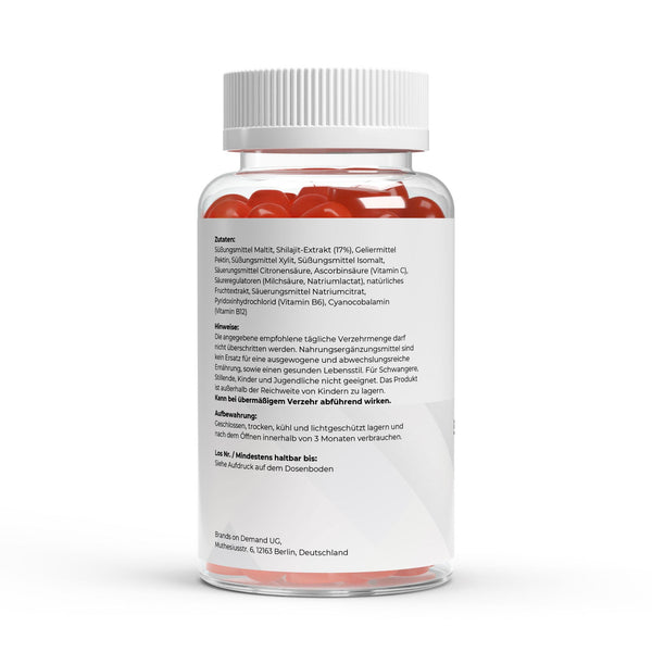 Premium Shilajit Gummies 1000 + Vitamin C,B6, B12 - 60