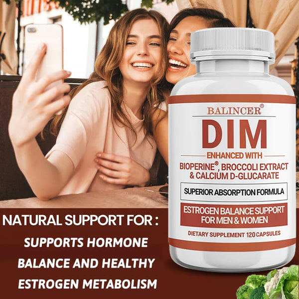 DIM Capsules - Estrogen Supplement for Men and Women