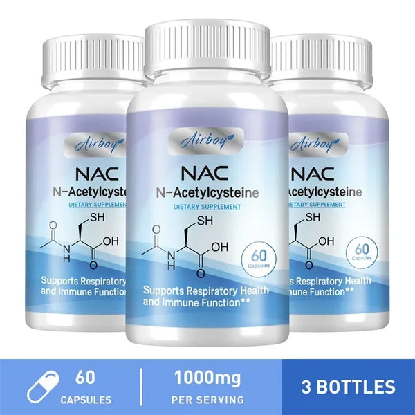 N-Acetylcysteine - Supports Respiratory Health and Immune Function, Promotes Liver and Kidney Detoxification Supplement
