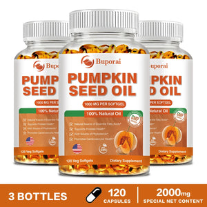 Pumpkin Seed Oil - Promotes Hair Growth, Urinary Tract and Prostate Health, Cardiovascular Support Supplement