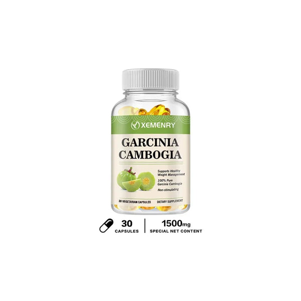 Garcinia Cambogia Capsules - Burn Fat, Detoxify, Appetite Suppression, Boost Metabolism, Weight Management Supplement