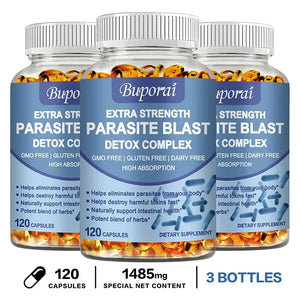Parasite Blast Detox Complex - Gut Health Supplement, Digestive Health, Intestinal Cleansing and Detoxification, Bloating & Gas