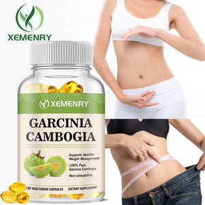 Garcinia Cambogia Capsules - Burn Fat, Detoxify, Appetite Suppression, Boost Metabolism, Weight Management Supplement