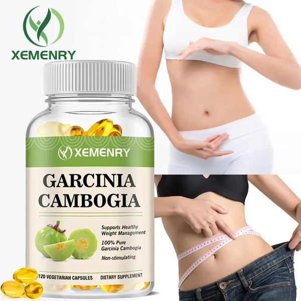 Garcinia Cambogia Capsules - Burn Fat, Detoxify, Appetite Suppression, Boost Metabolism, Weight Management Supplement