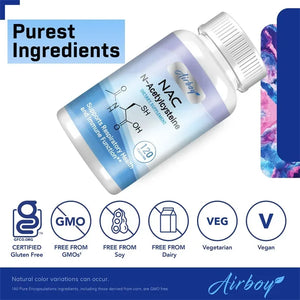 N-Acetylcysteine - Supports Respiratory Health and Immune Function, Promotes Liver and Kidney Detoxification Supplement