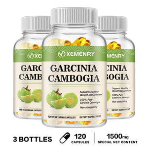 Garcinia Cambogia Capsules - Burn Fat, Detoxify, Appetite Suppression, Boost Metabolism, Weight Management Supplement