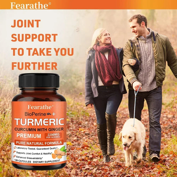 Turmeric supplements – Contains black pepper and ginger -- bone and joint health