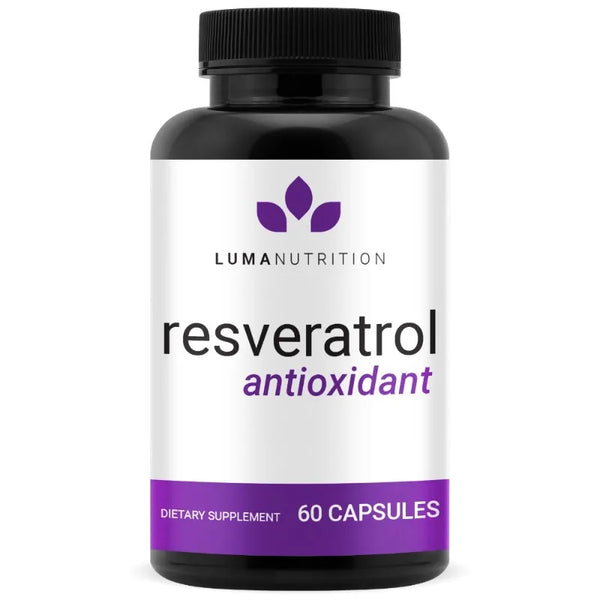 High Purity Resveratrol, Trans-Resveratrol Supplement - High Potency Antioxidant, Supports Brain Health 60 Capsules