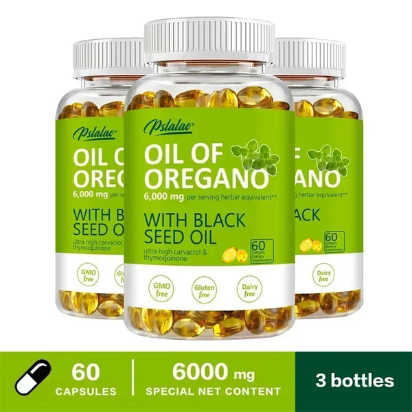 Oregano Oil Softgels - Oregano, Black Seed Oil,