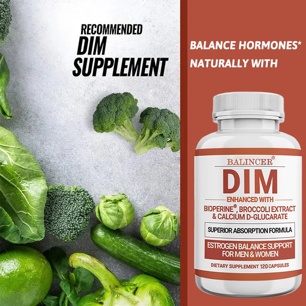 DIM Capsules - Estrogen Supplement for Men and Women
