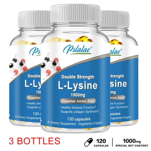 L -lysine Capsules - Amino Acid Immune Support Supplement - Vegetarian, Non Gmo, and Gluten Free Formula