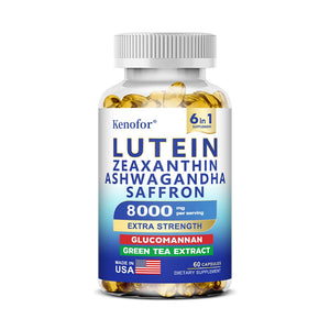 Lutein and Zeaxanthin Supplement - Essential Eye Vitamins for Adults Eye Health, with Glucomannan, Ashwagandha