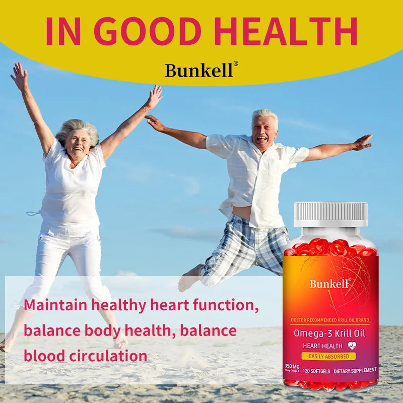Antarctic Krill Oil 350mg Omega 3 Fatty Acid Supplement, EPA & DHA Softgels, Phospholipids, Antioxidant Astaxanthin Heart Health