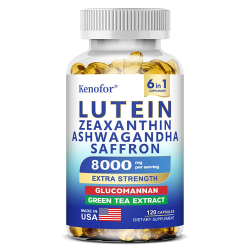 Lutein and Zeaxanthin Supplement - Essential Eye Vitamins for Adults Eye Health, with Glucomannan, Ashwagandha