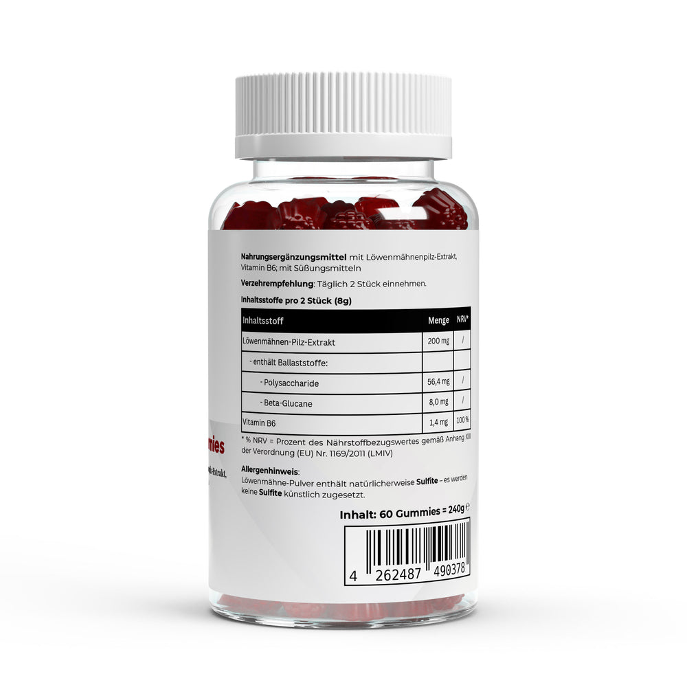 Lion's Mane + Vitamin B6 Gummies - 60 Stk.