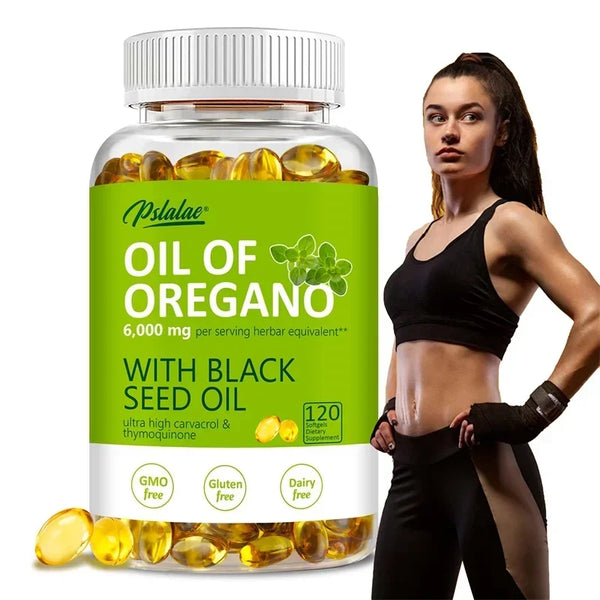 Oregano Oil Softgels - Oregano, Black Seed Oil,