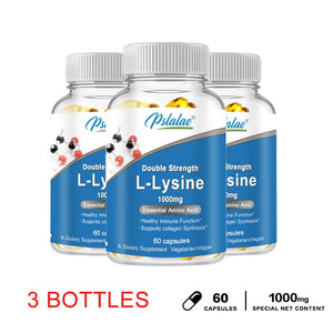 L -lysine Capsules - Amino Acid Immune Support Supplement - Vegetarian, Non Gmo, and Gluten Free Formula