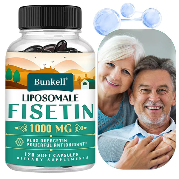 Liposomal Fisetin & Quercetin - High Potency 1200 Mg/Serving Combination Antioxidant Supplement