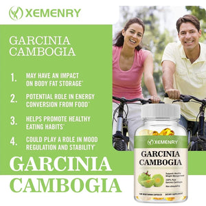 Garcinia Cambogia Capsules - Burn Fat, Detoxify, Appetite Suppression, Boost Metabolism, Weight Management Supplement