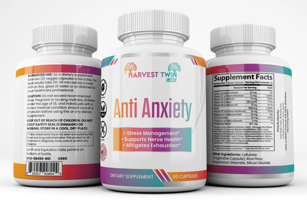 Anti-Anxiety Supplement for Stress Reduction and reduced Cortisol Levels